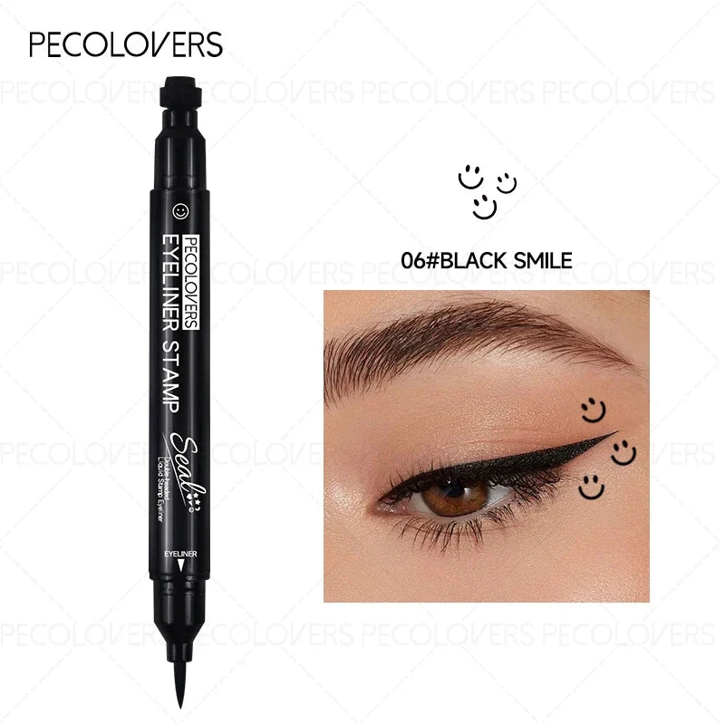 Blushimmer waterproof liquid eyeliner stamp with heart, star, triangle, and flower shapes for creative eye makeup application.