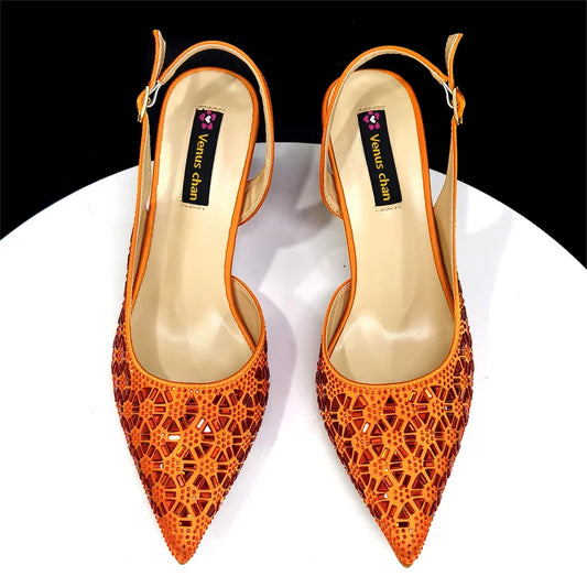 Elegant Italian design women's shoes and bag set by EdleessFashion, showcasing luxurious footwear and matching handbag.