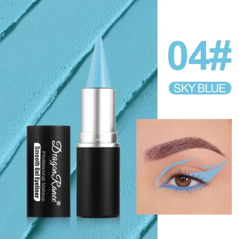 Blushimmer waterproof eyeliner gel in black and blue with matte finish, quick-drying, easy-to-wear cream for eye makeup.