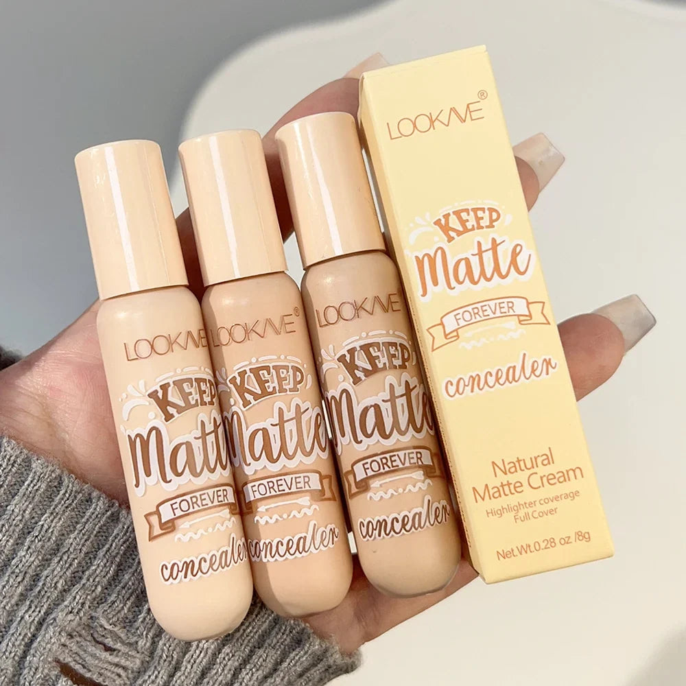 Blushimmer waterproof matte liquid concealer cream for acne, dark circles, face contouring, and foundation, with moisturizing coverage.