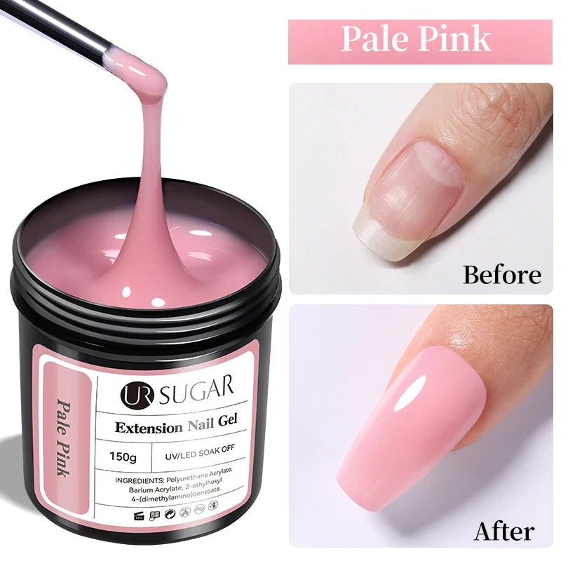 UR SUGAR 150g Rubber Base Gel Nail Polish Sparking Aurora Glitter Rubber Varnish Soak Off Semi permanent UV LED Gel Manicure
