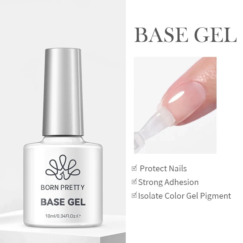 Blushimmer Born Pretty Jelly Nude Gel Nail Polish in light pink peach, translucent UV cure gel for DIY nail art, 10ml bottle