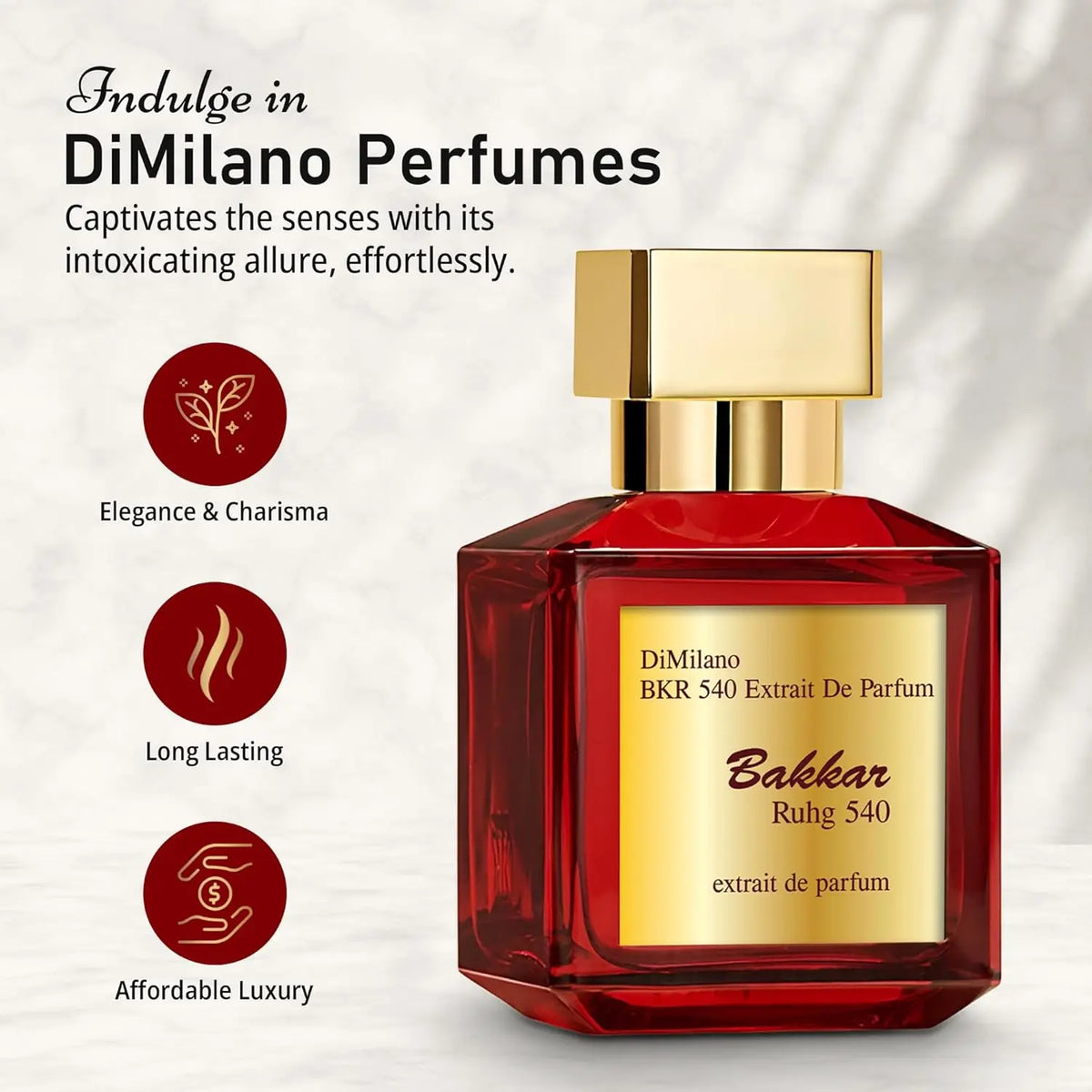 Blushimmer BR 540 Extrait De Parfum bottle, 70ml, unisex fragrance with elegant packaging, showcasing the perfume's sleek design.