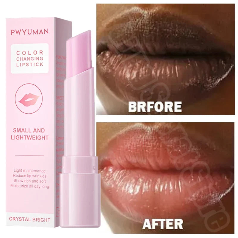 Blushimmer dark lip scrub with pink exfoliating beads, moisturizing and fading lip lines for smooth, healthy lips.