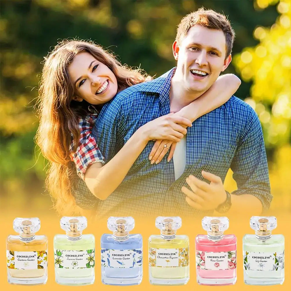 Blushimmer COCOSILIYA women’s floral perfume bottle with Osmanthus, rose, lavender, and gardenia scent, light and long-lasting.