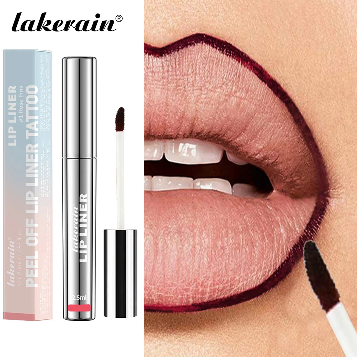 Blushimmer 4-piece highly pigmented lip liner set with matte peel-off finish, waterproof, transfer-proof, enhances lips, long-lasting stain