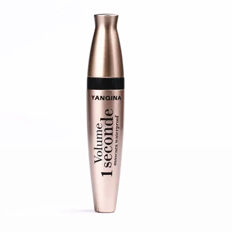 Blushimmer 3D fiber mascara with long black silk lash extensions, waterproof eye makeup for fuller, lengthened lashes.
