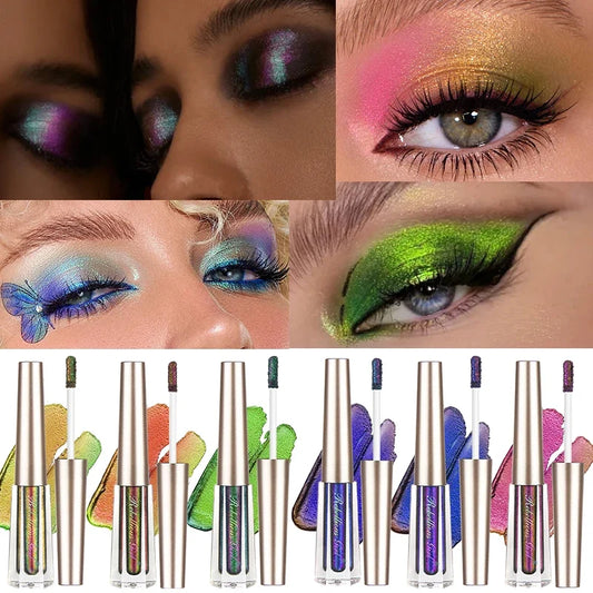 Chameleon EyeshadowsDiamond Glitter Liquid Eyeshadow StickHighly Pigmented Metallic Shimmering Long Lasting Shine All Makeup