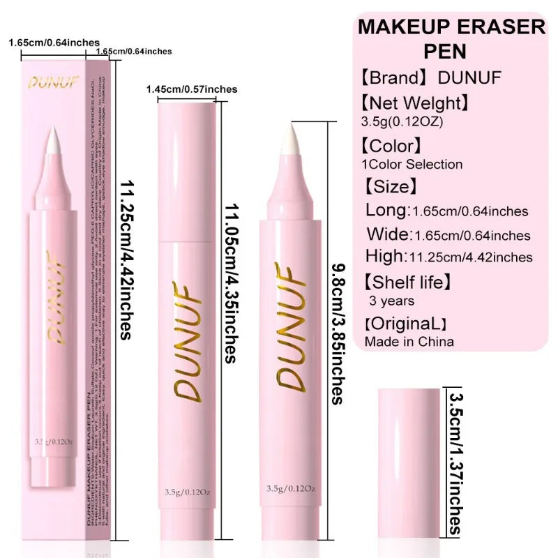Blushimmer makeup remover pencil for eyeliner and eyeshadow correction, with easy-to-clean face and lip makeup removal tools.