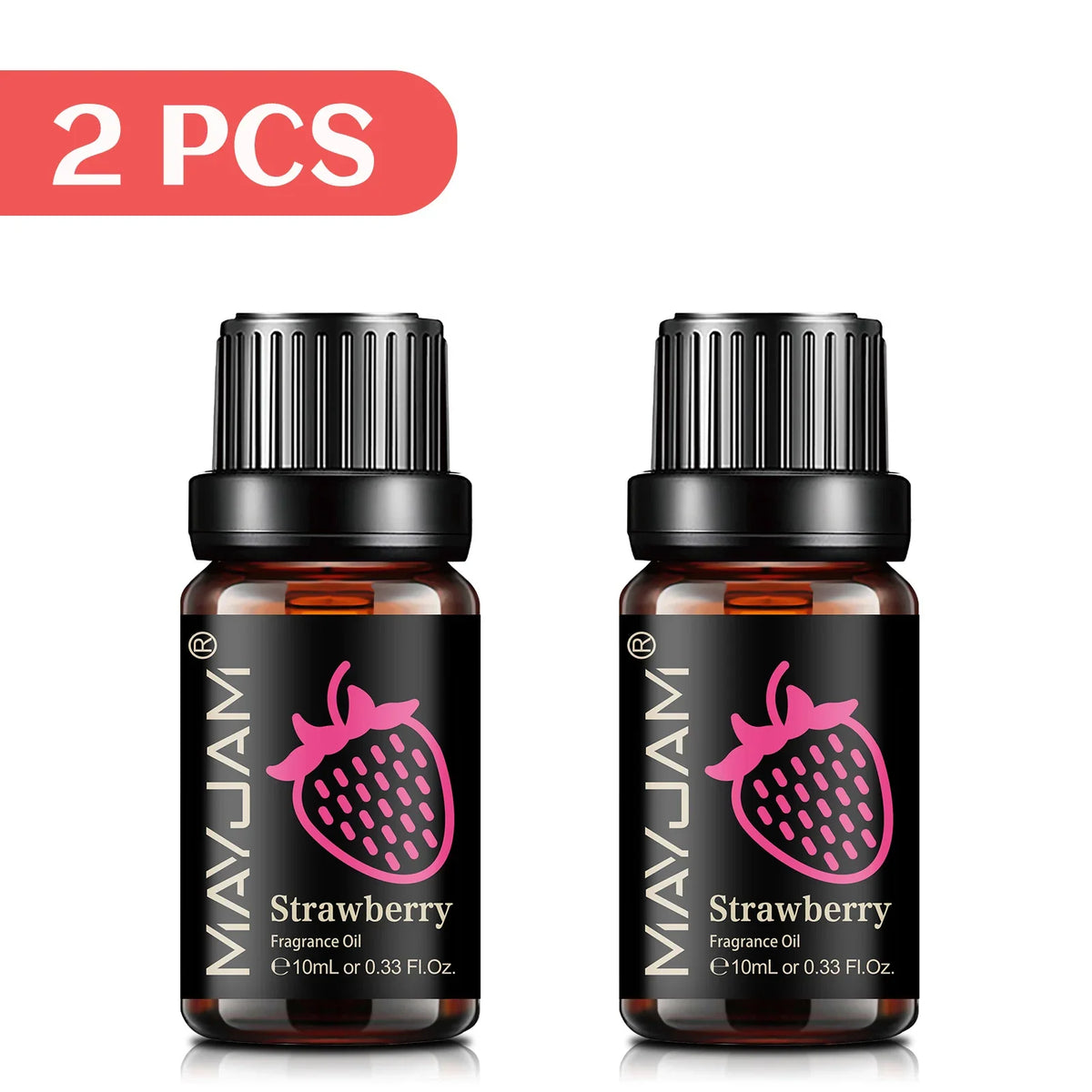 Blushimmer MAYJAM fruit essential oil 10ml with cherry, banana, papaya, grape, litchi, guava, kiwifruit, pear, and fig scent for diffuser and candle