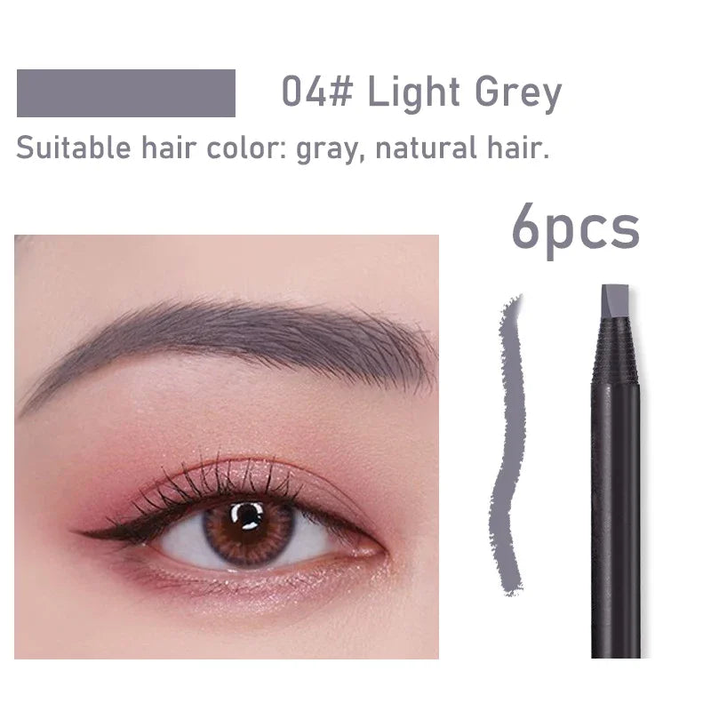 Blushimmer waterproof long-lasting eyebrow pencil with soft brush for natural eyebrow makeup and tattooing, in a sleek design.