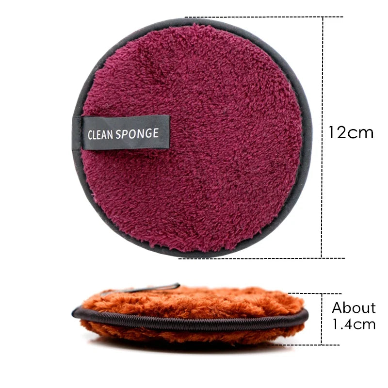 Set of 5 reusable microfiber makeup remover cotton wipes from Blushimmer, facial cleansing pads for gentle skin cleaning.