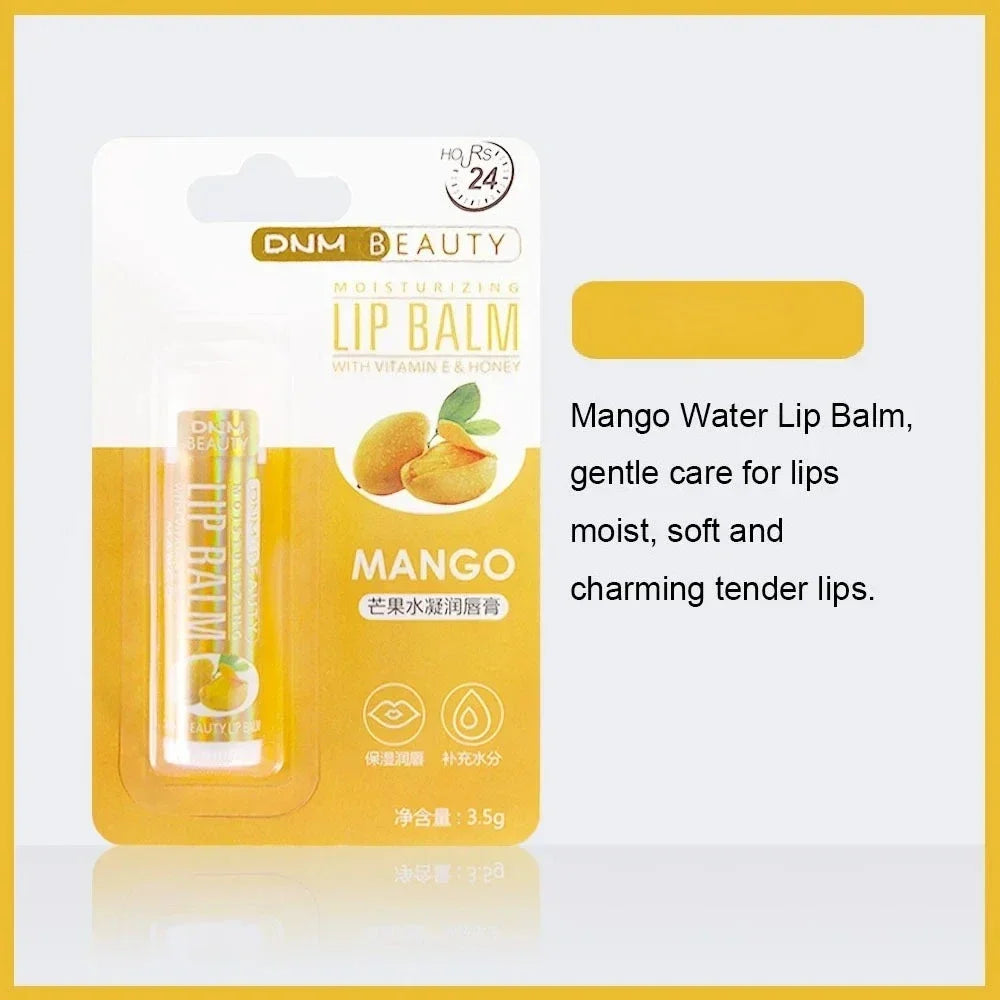 Blushimmer fruit lip balm and lip gloss in clear, moisturizing, hydrating formula with anti-wrinkle and long-lasting shine.
