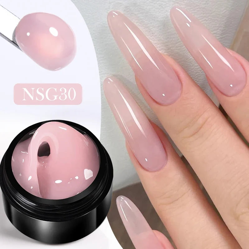BORN PRETTY 15ml Clear Non Stick Hand Extension Gel 3D Shaping Sculpting Carving Nail Art Solid Hard Gel for Fake Nail