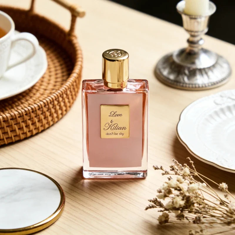 Elegant 50ml Blushimmer Unique Niche Perfume for women, featuring floral, oriental, woody notes in a luxurious long-lasting fragrance.