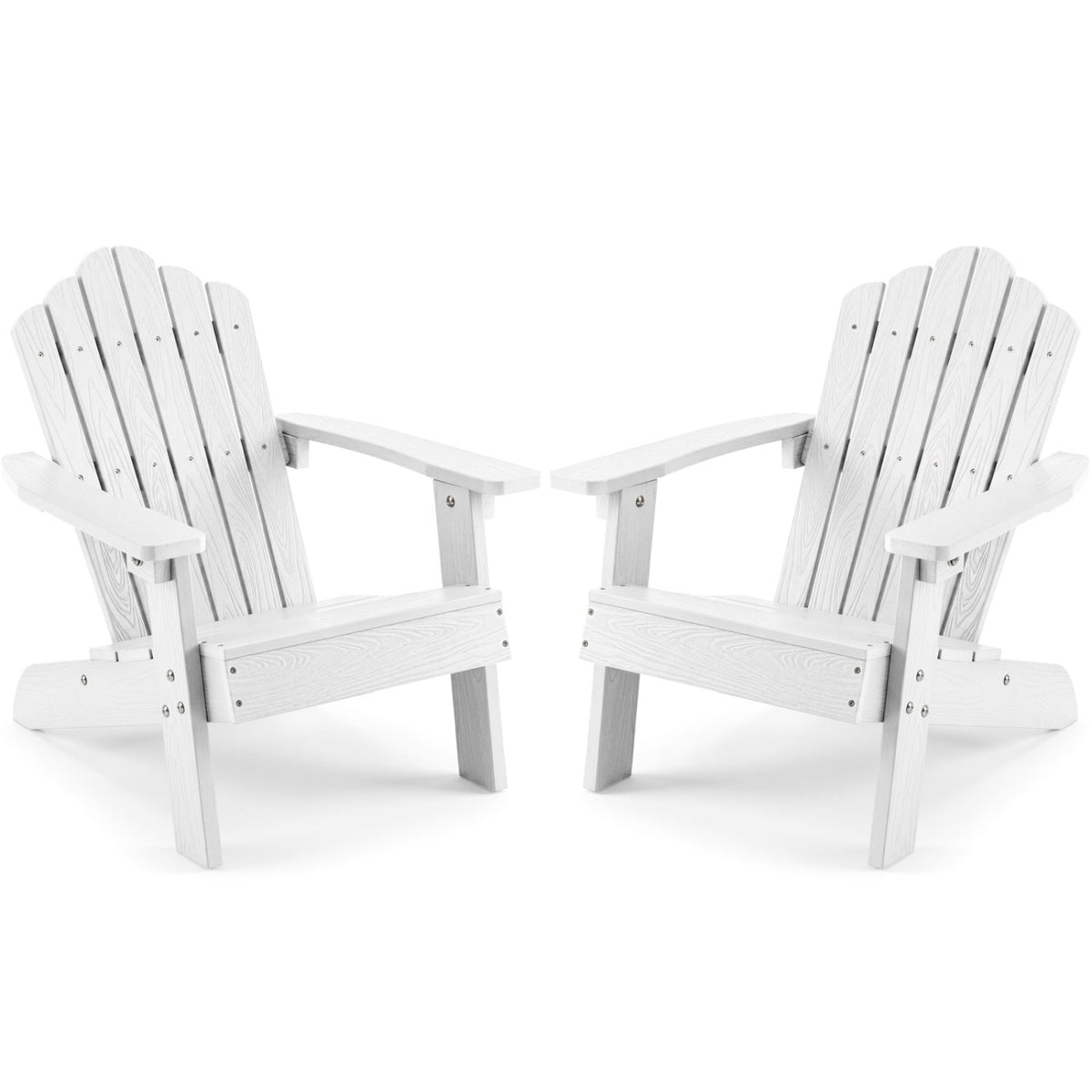 Set of 2 GBruno Kids Adirondack outdoor chairs with high backrests and tilted seats for children, all-weather and durable.