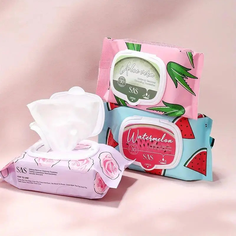 Blushimmer disposable makeup remover wipes for sensitive skin, gentle cleansing, oil-free, hypoallergenic facial wipes.