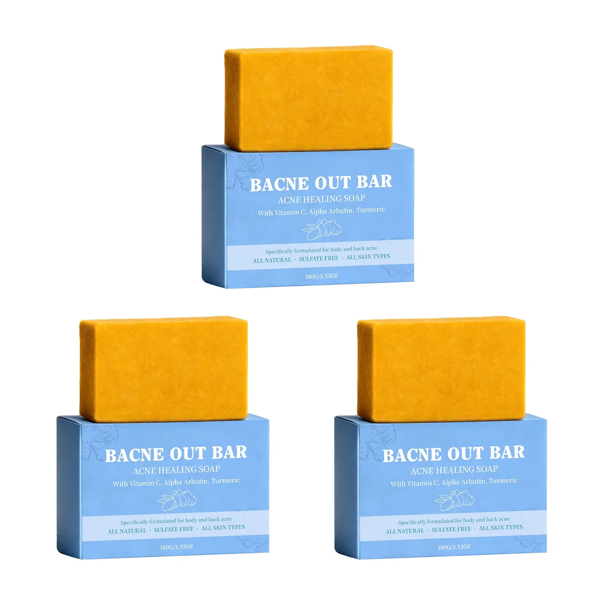 Body Cleansing Soap Moisturizing Brightening for Back Acne Free Natural Body Wash Bar Deep Clean Removes Odors Smooth Skin 100g