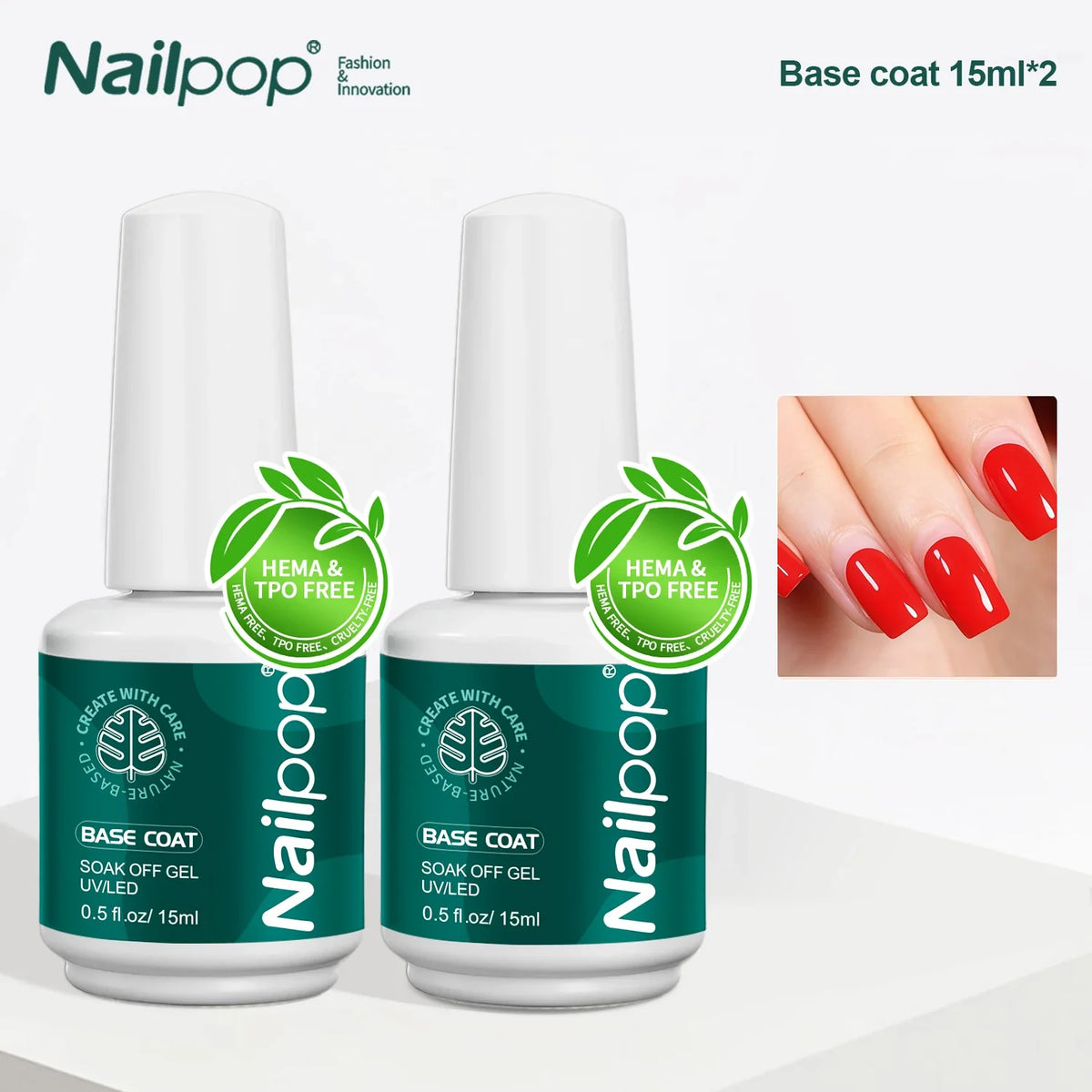 Blushimmer Nailpop nail dehydrator and primer set with acid-free natural nail prep for acrylic and UV gel nails, fast drying and bonding