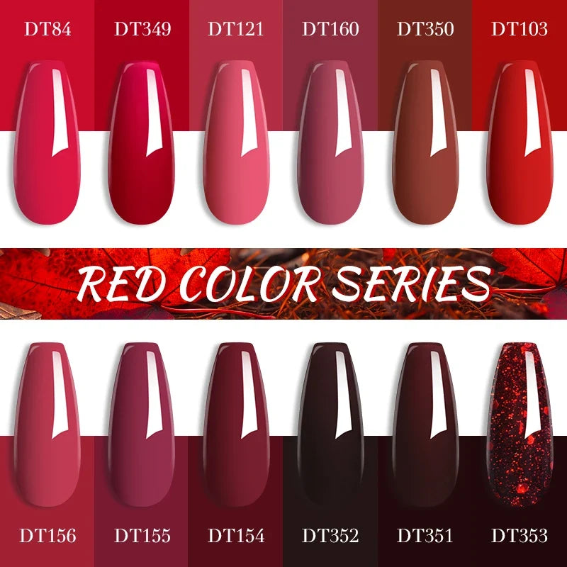 7ml Burgundy Crimson nail gel polish by Blushimmer, high pigment, non-streak, long-lasting UV LED soak-off gel for home salon DIY.