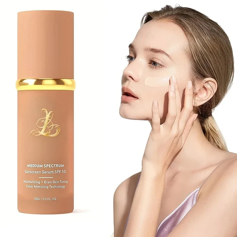 Blushimmer four-in-one color-changing liquid foundation with SPF50+, moisturizing, longwear, and no powder sticking, no makeup removal