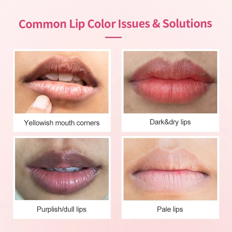 Blushimmer SOBER SKIN natural rose lip care with rose scrub and balm for lightening dark lips and brightening pink lips.