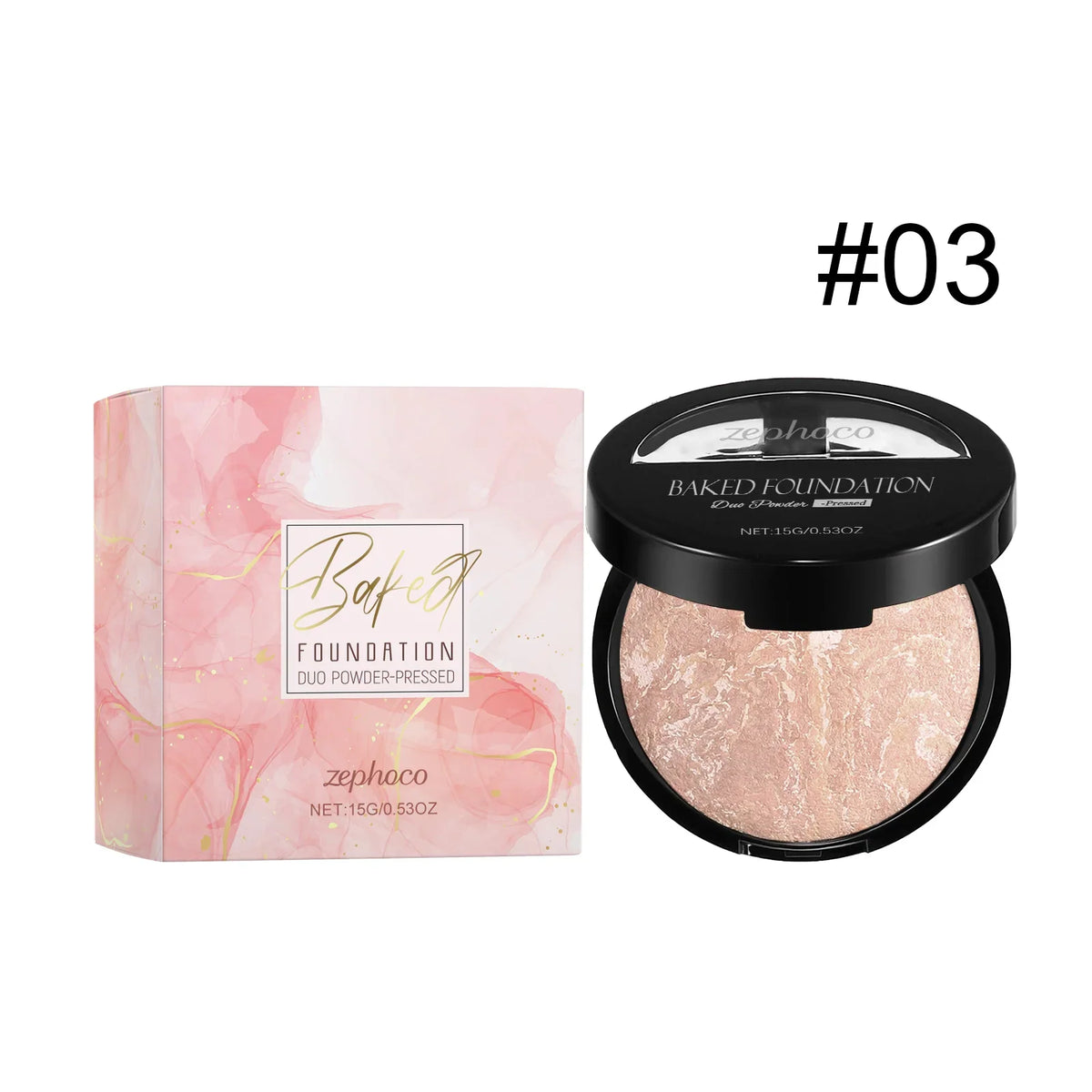Blushimmer full coverage pressed powder foundation with oil control, brightening, waterproof, and long-lasting flawless face makeup.