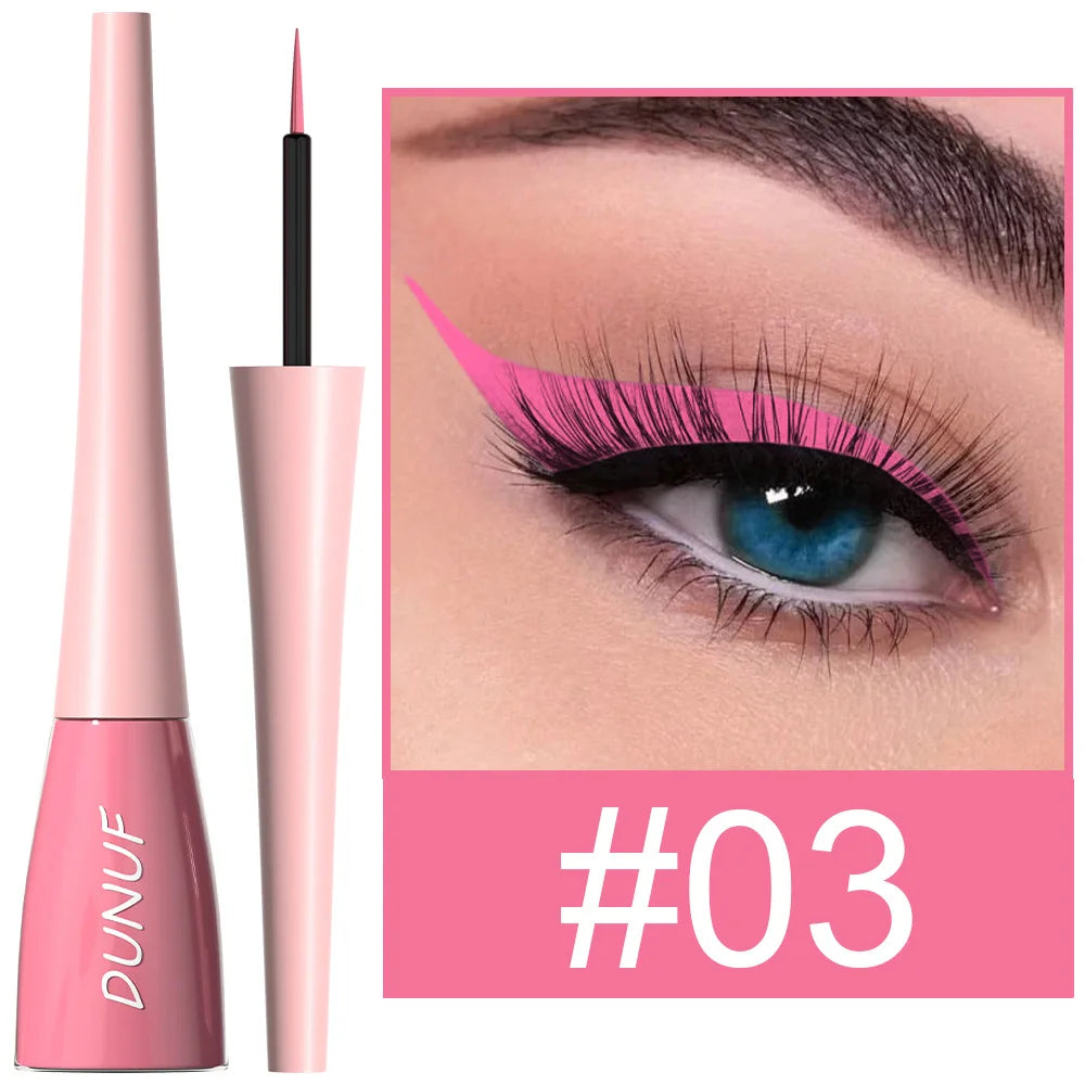 Matte dark green waterproof liquid eyeliner pencil by Blushimmer, ultra-thin, quick-drying, long-lasting, suitable for precise eye makeup.