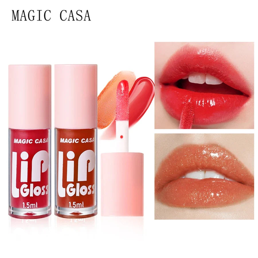 Blushimmer MAGIC CASA 6-pack small bottles of hydrating jelly lip oil with shimmering, moisturizing, long-lasting liquid formula.