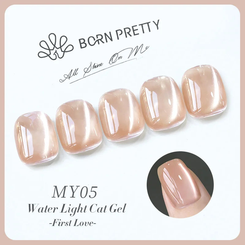 Blushimmer Born Pretty 10ml purple grape gel nail polish with magnetic effect and glass beads for nail art and whitening.