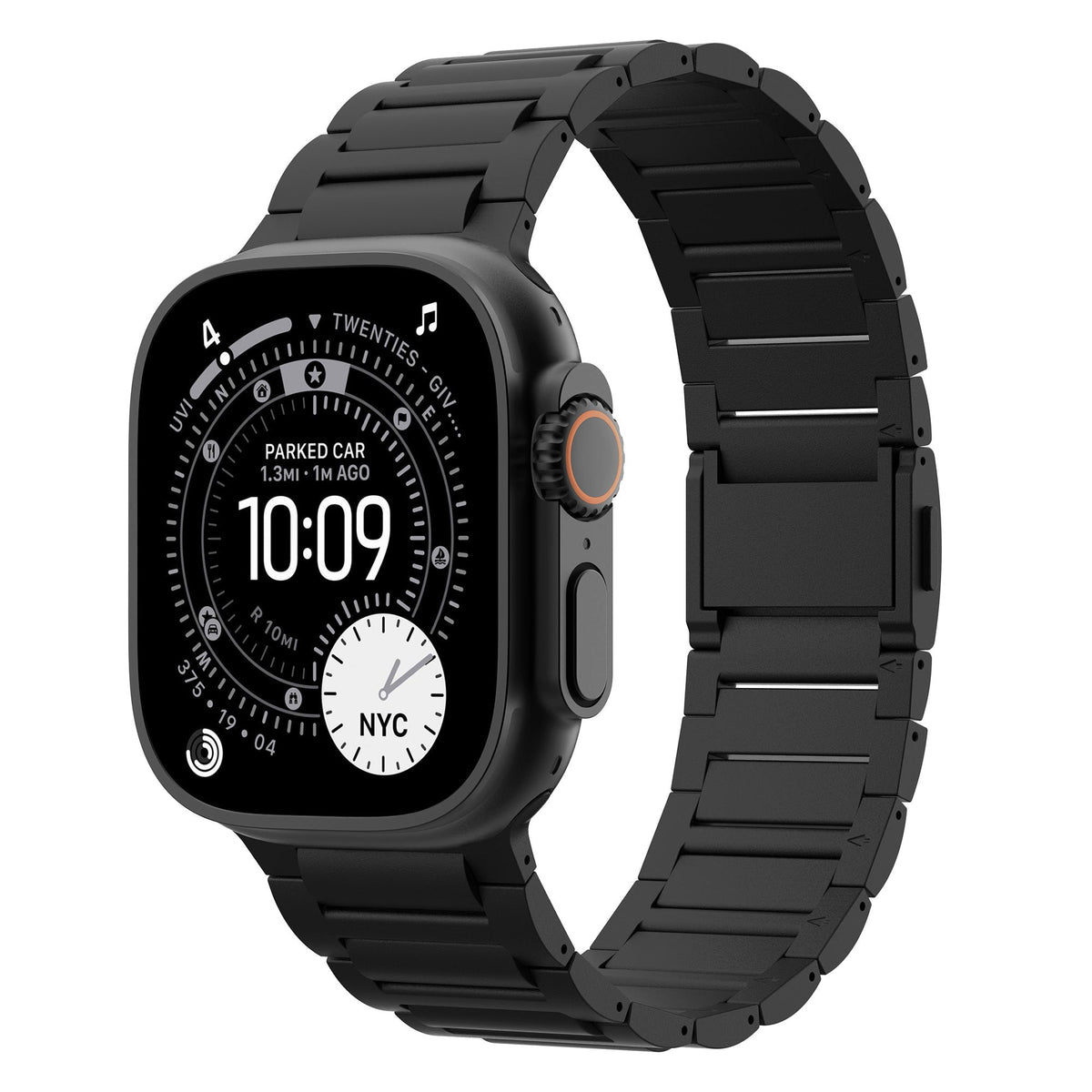 Robust Titanium Band Pro in sleek black, showcasing a smooth, polished titanium ring with a modern design.