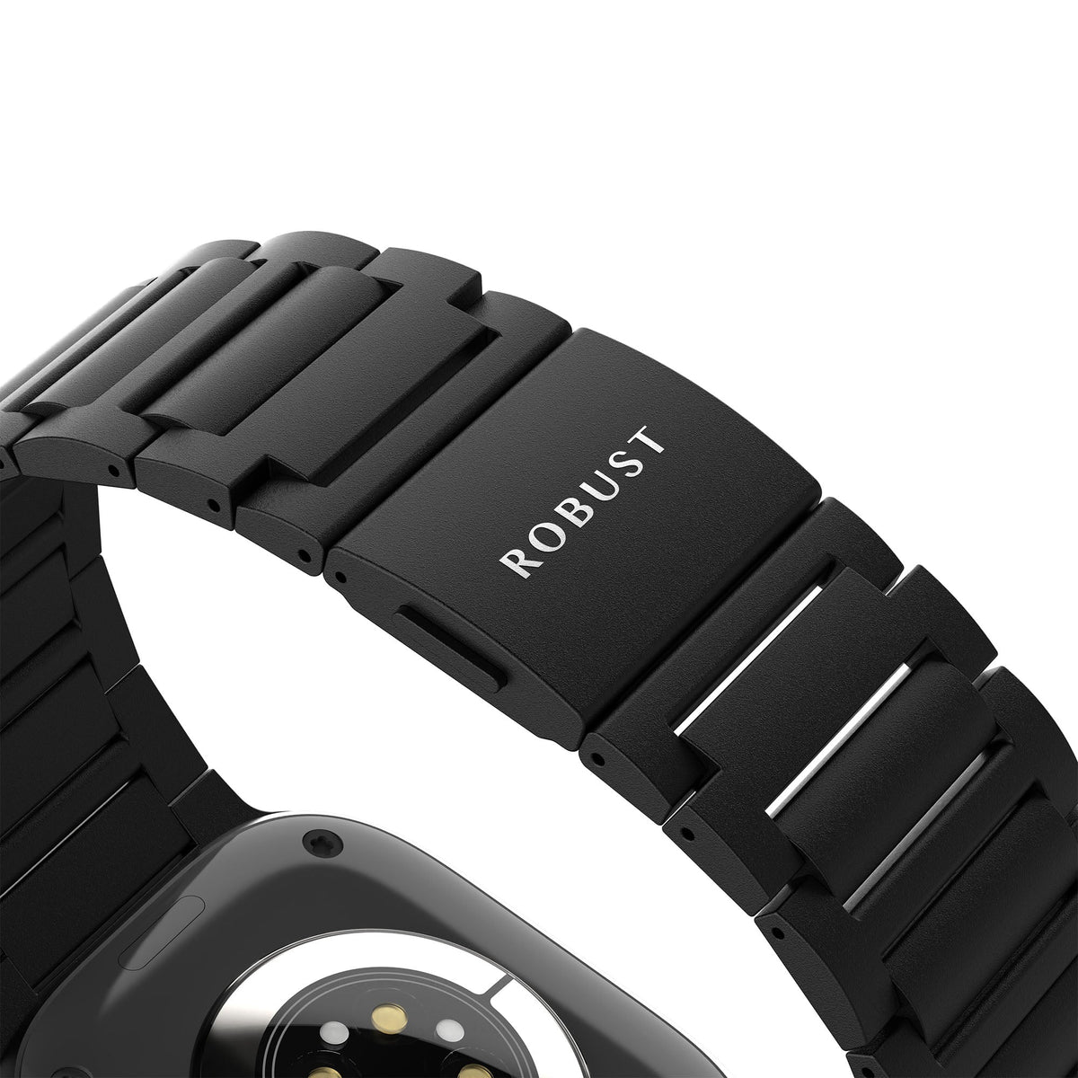 Robust Titanium Band Pro, sleek black titanium ring with smooth finish, showcasing its modern and durable design.