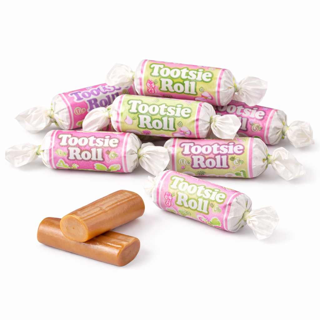 Assorted Tootsie Roll Midgees chewy Easter candy in a bulk value bag from Candy In Bulk, featuring colorful candy pieces.