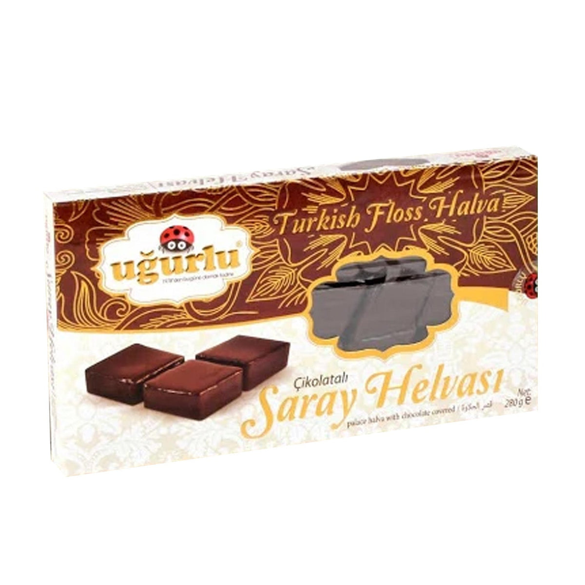 S101 Ugurlu Helva Choco 280g, rich chocolate-flavored halva with a smooth texture and dark brown appearance.