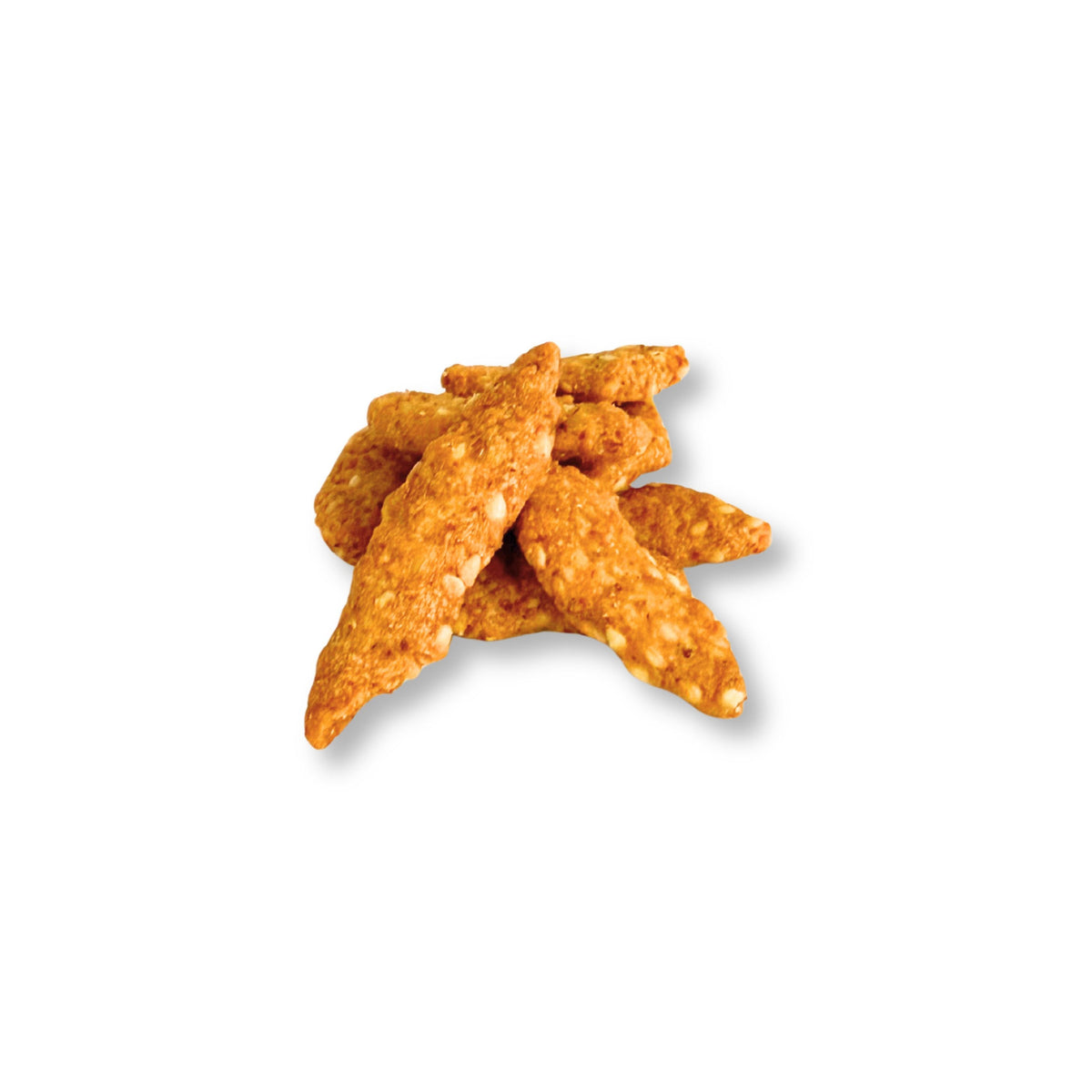 Crunchy sesame sticks made with oat bran from Candy In Bulk, shown in a large snack bag for bulk purchase.