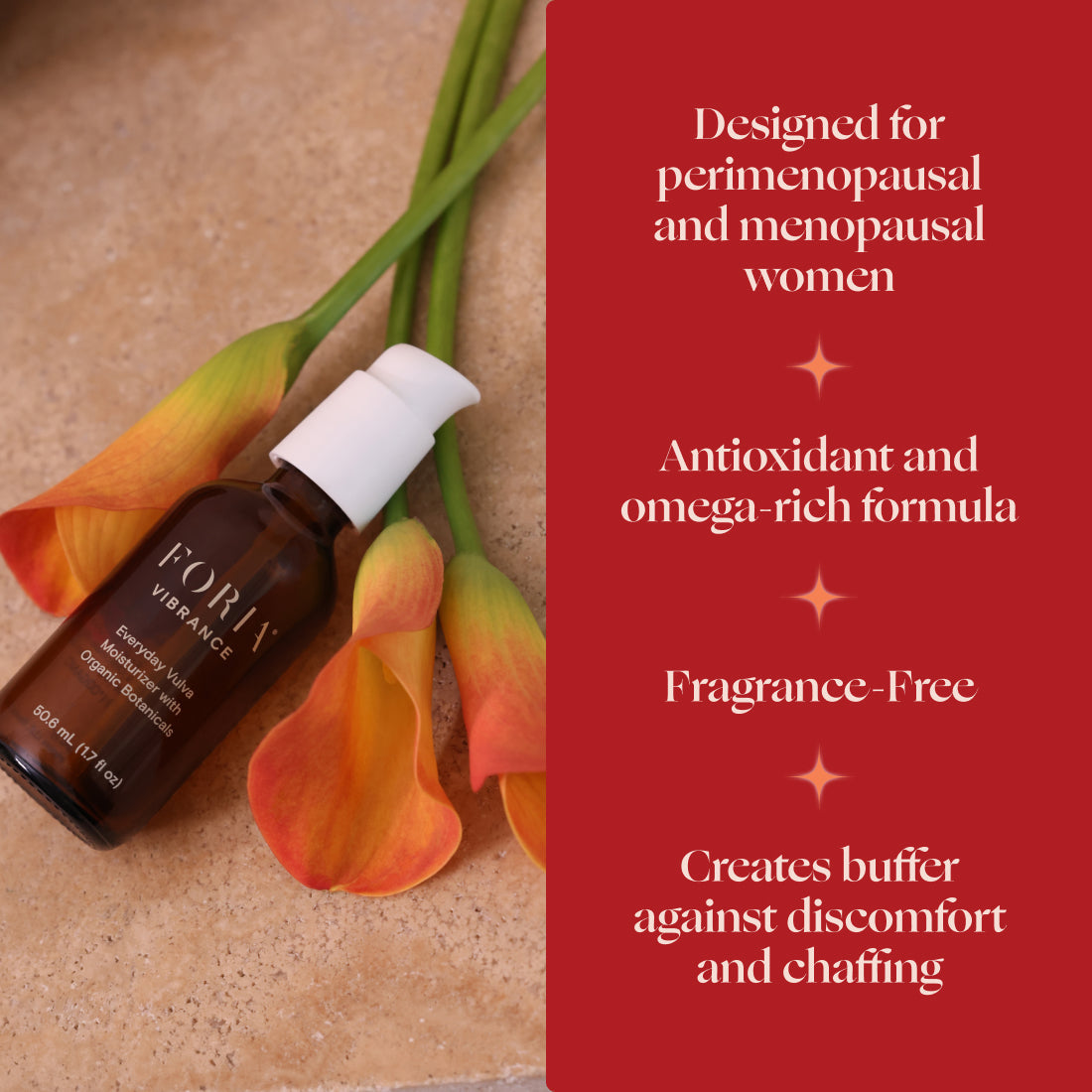 Foria Everyday Vulva Moisturizer with organic botanicals, shown in a clear jar with natural ingredients and gentle application.