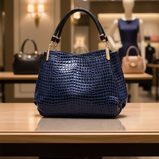 Women's Central Park Stitch Satchel handbag from BYMANYC New York, featuring stylish design and Manhattan Chic Collection details.