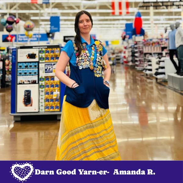 Colorful saree wrap skirt by Darn Good Yarn, made with love, featuring traditional patterns and flowing fabric for elegant style.