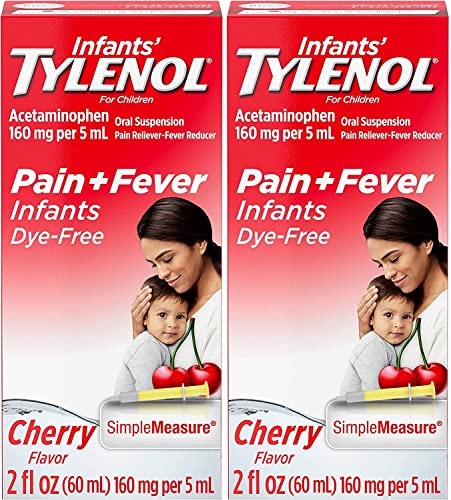 Tylenol Infants Cherry Dye-Free Oral Suspension 2oz Twin Pack