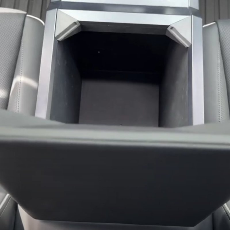 Cybertruck armrest storage box divider by Tesery Official Store, designed to organize and separate items inside the vehicle center console.