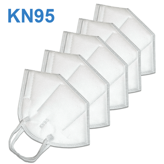 Avera Group KN95 particulate respirator protective face mask, close-up view showing the mask's shape and breathable material.
