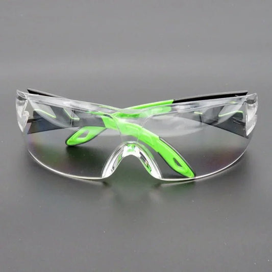 Universal anti-splash goggles by BACKUPMYFILESNOW.COM® with clear windproof, dustproof safety lenses for industrial and cycling use.