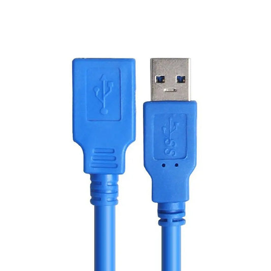 USB 3.0 extension cable with male A to female A connectors, available in 0.5m, 1m, 1.5m, and 3m lengths for laptops and devices
