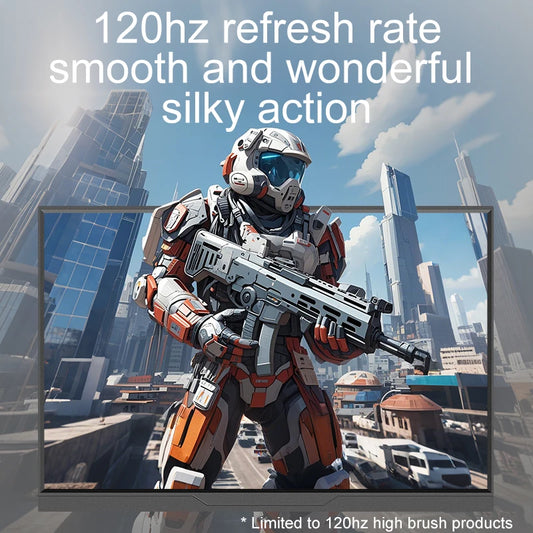 16-inch LANLIPU portable gaming monitor with 120Hz refresh, 1200p resolution, HDR, 16:10 aspect ratio, for laptops and gaming consoles.
