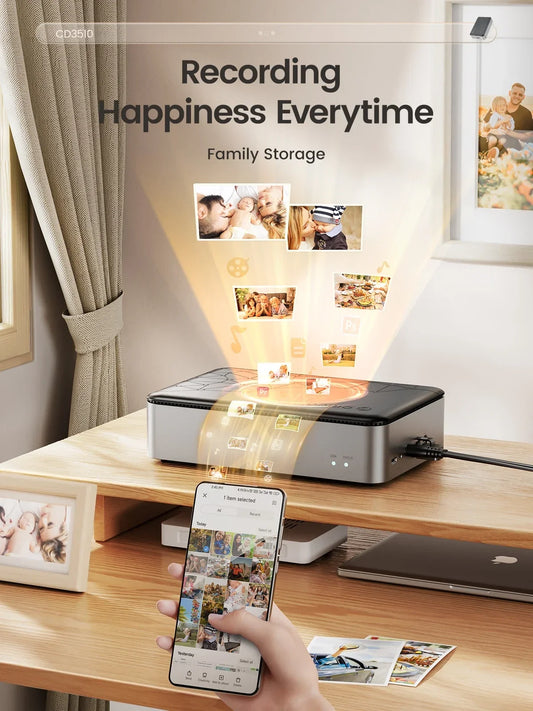 ORICO 2.5-inch NAS hard drive enclosure with automatic backup and remote access, featuring external enclosure and network connectivity.