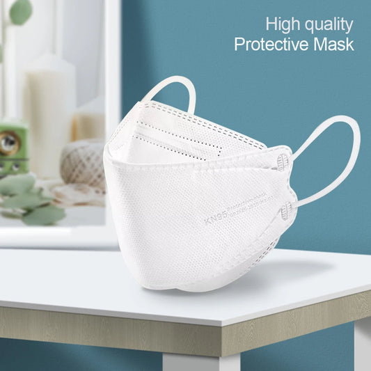 Black FFP2 fish mask and KN95 face masks for adults, 10-200 pack, certified and homologated protective masks.