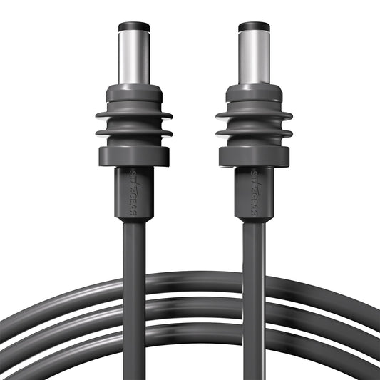 STARGEAR for Starlink Mini 6.5ft replacement DC power cable, waterproof outdoor gray barrel jack charging cord, outdoor use.