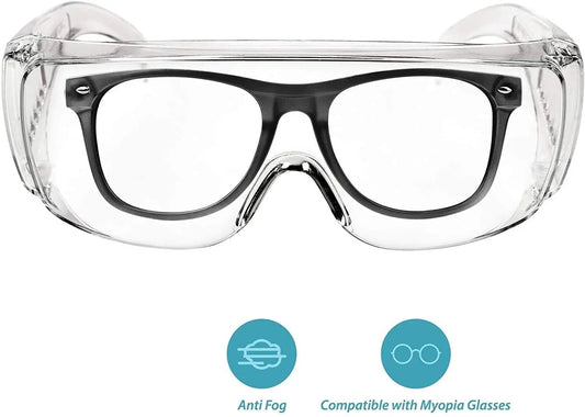 BackupMyFilesNow® safety anti-fog goggles 3-pack, over eyeglasses design, dust and chemical splash proof, ANSI Z87.1 certified wrap-around protection