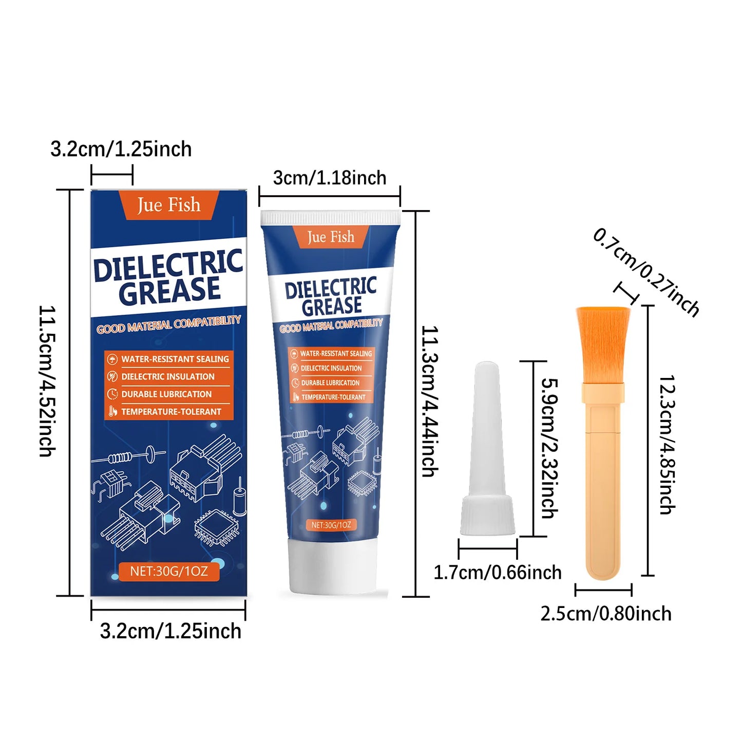 BackupMyFilesNow® 30g general-purpose dielectric grease for waterproof, insulating, and electrical connections in automotive and marine use.