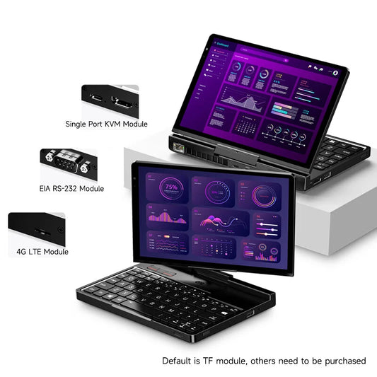 GPD Pocket 4 2025 mini laptop with AMD R7 8840U processor, 8.8-inch 2.5K display, 144Hz refresh rate, compact design